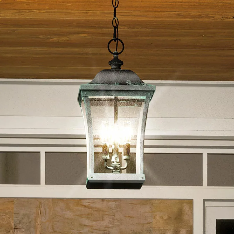 Energy - Efficient Industrial Lighting for Cost - SavingsUQL1423 Vintage Outdoor Pendant Light, 20.5"H x 10"W, Olde Patina Finish, Westland Collection