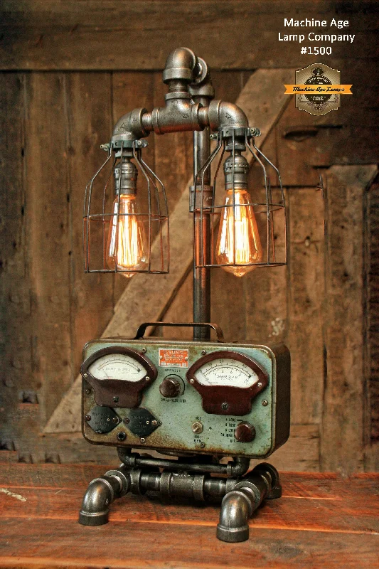 Industrial Lighting for Chemical PlantsSteampunk Industrial Volt Meter Lamp, Sun / Chicago - #1500