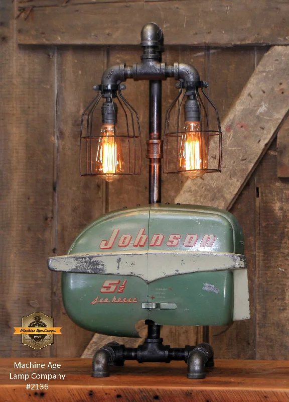 Energy - Efficient Industrial Lighting for Cost - SavingsSteampunk Industrial / Boat Motor / Nautical / Marine / Cabin / Lamp #2136 sold