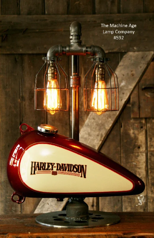 Industrial Flood Lighting for Outdoor Loading DocksSteampunk Industrial Lamp, Harley Davidson Motorcycle Gas Tank #592 - SOLD Industrial Flood Lighting for Outdoor Loading DocksSteampunk Industrial Lamp, Harley Davidson Motorcycle Gas Tank #592 - SOLD