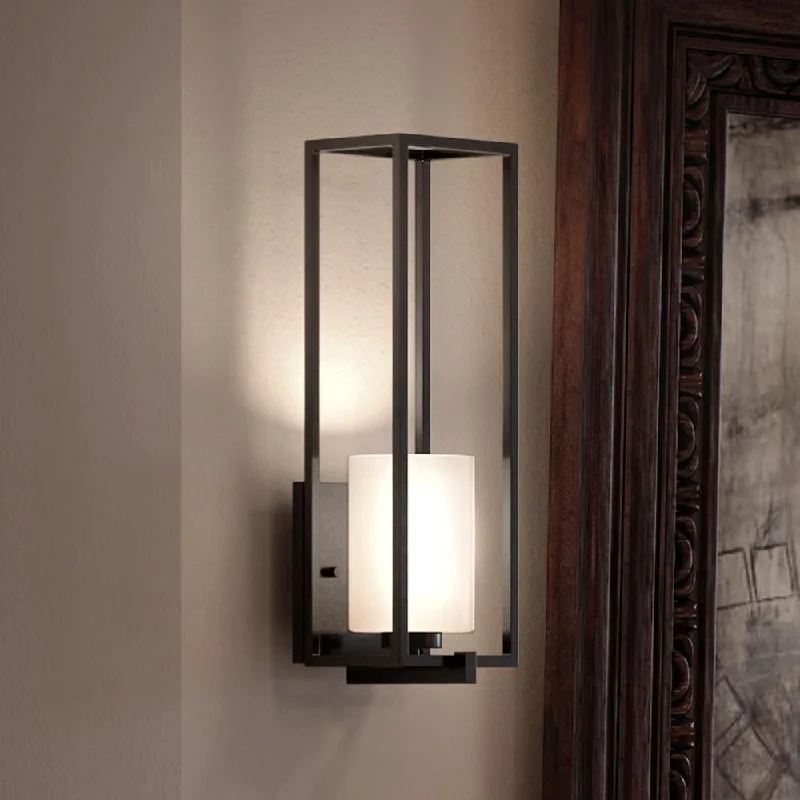 Energy - Efficient Industrial Lighting for Cost - SavingsUHP3141 Minimalist Wall Light, 18"H x 5.5"W, Midnight Black Finish, Kennewick Collection Energy - Efficient Industrial Lighting for Cost - SavingsUHP3141 Minimalist Wall Light, 18"H x 5.5"W, Midnight Black Finish, Kennewick Collection