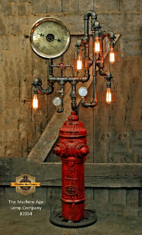 High - Bay LED Industrial Lighting for WarehousesSteampunk Industrial / Fire Hydrant / Floor Lamp / Steam Gauge / Lamp #2054