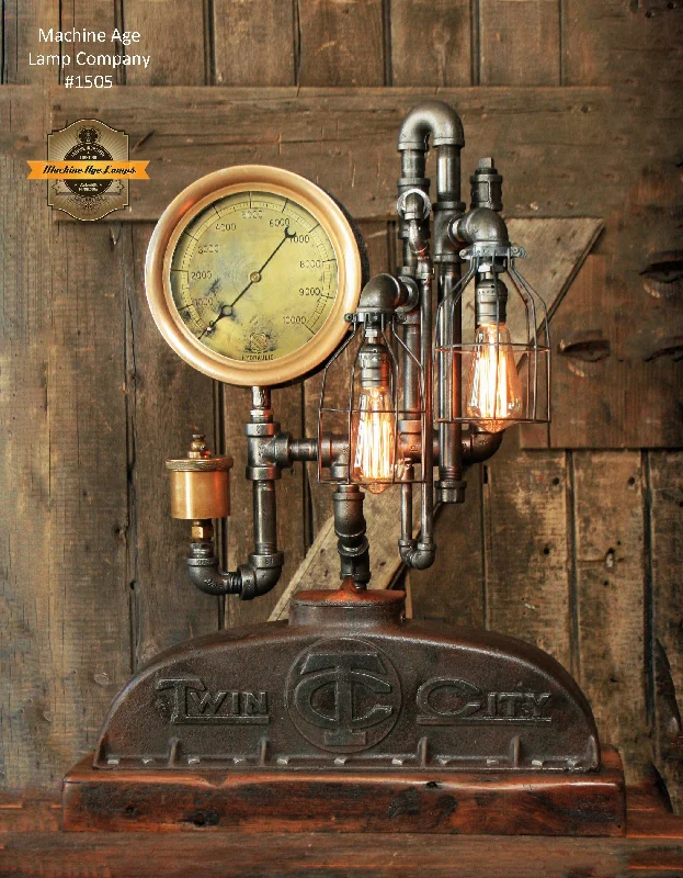 High - Bay LED Industrial Lighting for WarehousesSteampunk Industrial Antique Twin City Farm Tractor Radiator Lamp / Lamp #1505 - SOLD