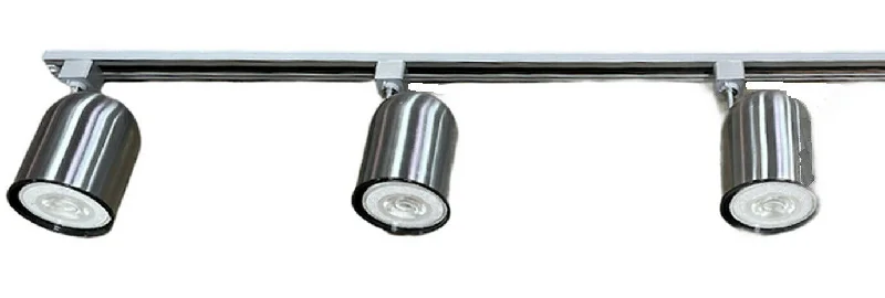 Nora NTH-106 Three Light PAR30 Roundback Cylinder Track Kit in Natural Silver Finish Nora NTH-106 Three Light PAR30 Roundback Cylinder Track Kit in Natural Silver Finish