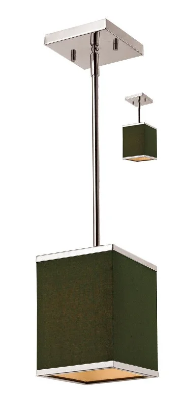 Z-Lite Lighting 197-6 Rego Collection One Light Hanging Mini Pendant or Semi Flush Ceiling Mount in Brushed Nickel Finish Z-Lite Lighting 197-6 Rego Collection One Light Hanging Mini Pendant or Semi Flush Ceiling Mount in Brushed Nickel Finish