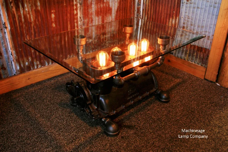 Industrial Lighting for Furniture FactoriesVintage Lighted Model T Coffee Table Stand Lamp BH109