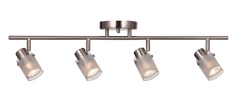 Trans Globe Lighting TK77-4-BN Four Light Semi Flush LED Track in Brushed Nickel Finish Trans Globe Lighting TK77-4-BN Four Light Semi Flush LED Track in Brushed Nickel Finish