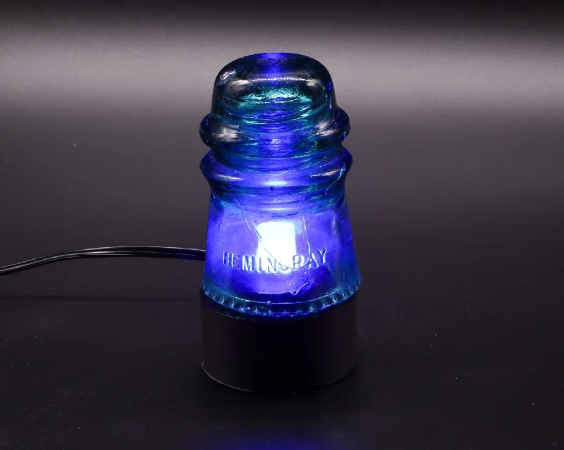 Industrial Exit Sign Lighting for Quick EvacuationLamp Base for "Hemingray №16 - CD 121" Glass Insulators, Industrial Lighting, Man Cave Deco, Neo Victorian Lamp design, Cyberpunk Lamp