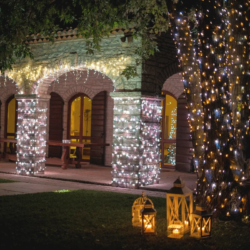 LED String Lights with Warm White Glow20m 250 LED  Twinkly Smart App Controlled String Lights Gold & Silver Edition