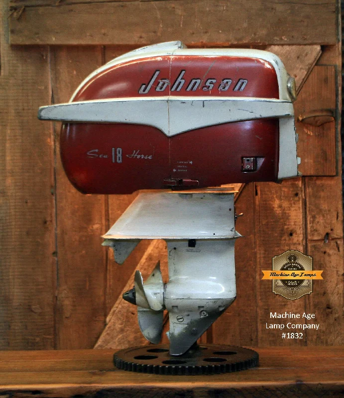 Industrial Emergency Lighting for Safety in FactoriesSteampunk Industrial / Antique Johnson Boat Motor / Nautical / Marine / Cabin / Lamp #1832 sold