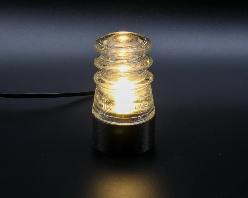 Industrial Area Lighting for Large Open SpacesLamp Base for "Hemingray-10, 12, AM. TEL." Glass Insulators, Industrial Lighting, Man Cave Deco, Neo Victorian Lamp design, Cyberpunk Lamp