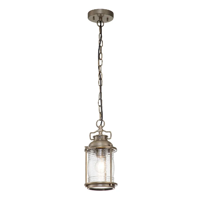 Ashland Bay 1 Light Small Chain Lantern - Burnished Bronze/Weathered Zinc IP44 E27