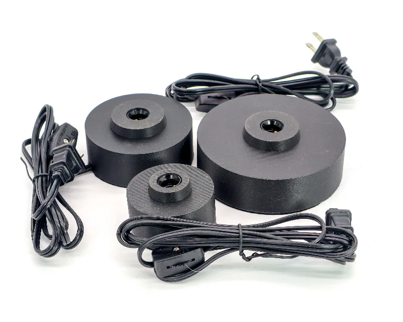 Adjustable Industrial Lighting for Flexible Illumination3 x Lamp Base for Glass Shades, Custom Order