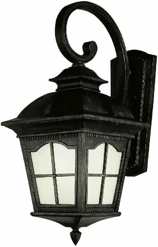 Trans Globe Lighting PL-45424BK-LED Chesapeake Collection One Light Exterior Outdoor Wall Lantern in Black Finish Trans Globe Lighting PL-45424BK-LED Chesapeake Collection One Light Exterior Outdoor Wall Lantern in Black Finish