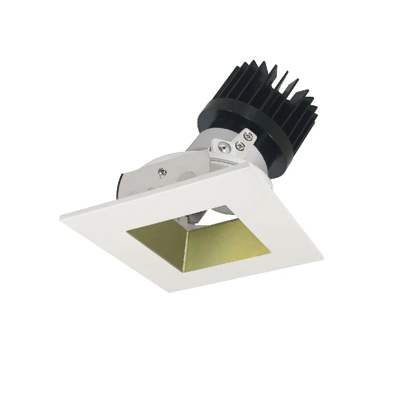 String Lights with Edison Bulbs for Rustic AmbianceNora Lighting NIO-4SDSQ50XCHMPW/HL 4" Iolite LED Square Adjustable Reflector With Square Aperture, 1500lm/2000lm (varies by housing), 5000K - Champagne Haze Reflector / Matte Powder White Flange