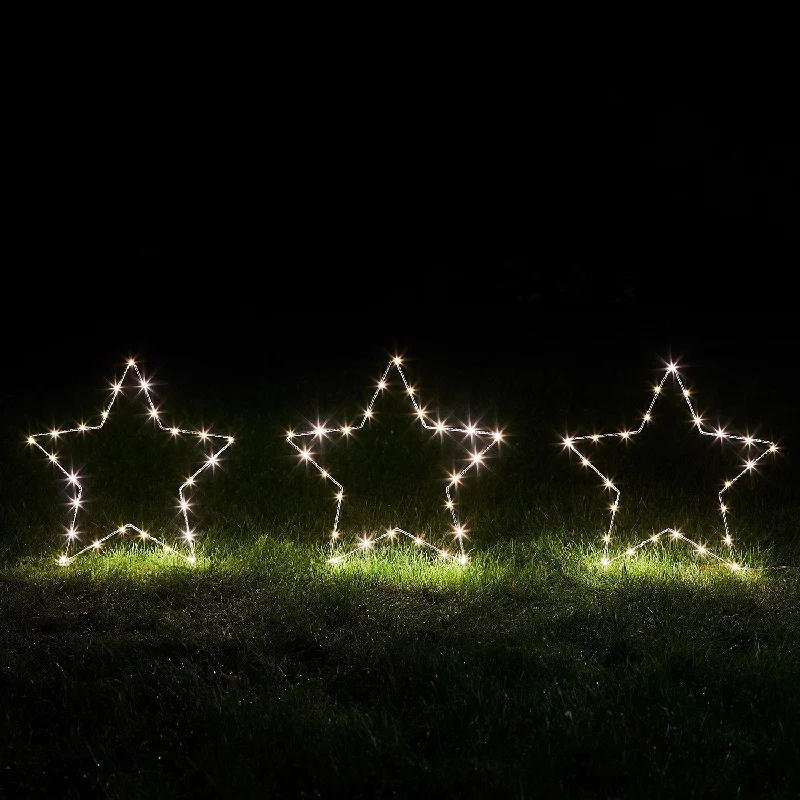 String Lights with Edison Bulbs for Rustic Ambiance3 Christmas Star Stake Lights