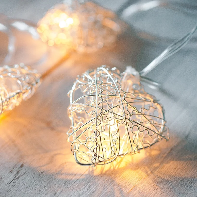 String Lights for DIY Home Decor Projects20 Warm White Mesh Heart Fairy Lights