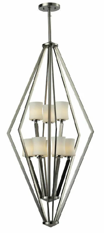 Z-Lite Lighting 609-9-BN Elite Collection Nine Light Hanging Pendant Chandelier in Brushed Nickel Finish Z-Lite Lighting 609-9-BN Elite Collection Nine Light Hanging Pendant Chandelier in Brushed Nickel Finish