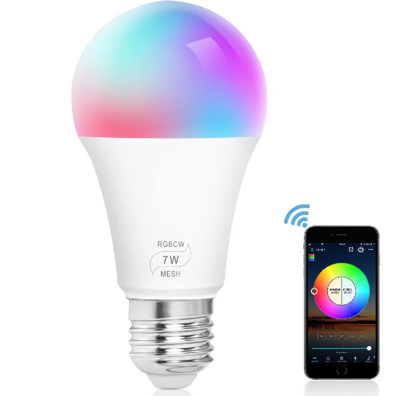 Waterproof String Lights for Patio DecorKoopower Bluetooth Smart Light Bulb, A19 E26 7W LED RGB Color Changing Bulbs, Smartphone App Controlled for Party Holiday Decorations Waterproof String Lights for Patio DecorKoopower Bluetooth Smart Light Bulb, A19 E26 7W LED RGB Color Changing Bulbs, Smartphone App Controlled for Party Holiday Decorations
