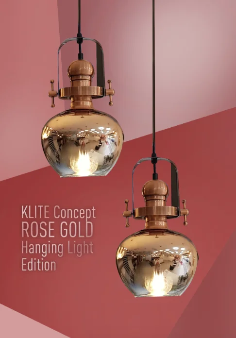 Rustic Rosegold Hanging Light