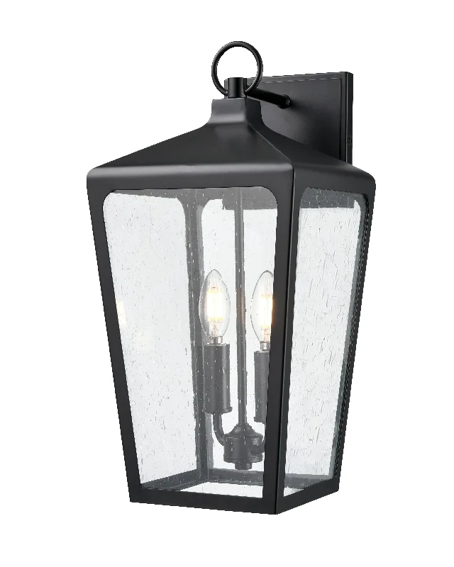 Industrial Lighting for Metal Fabrication ShopsBrooks Outdoor Wall Sconce - Powder Coated Black - Clear Seeded Glass - 10in. Extension - E26 Candelabra Base Industrial Lighting for Metal Fabrication ShopsBrooks Outdoor Wall Sconce - Powder Coated Black - Clear Seeded Glass - 10in. Extension - E26 Candelabra Base