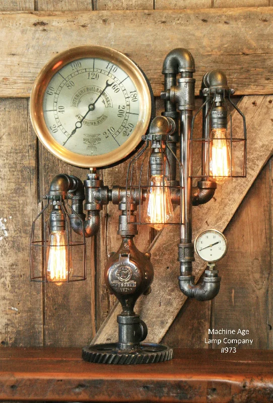 High - Bay LED Industrial Lighting for WarehousesSteampunk Industrial, Steam Gauge Lamp Worcester, Mass #973