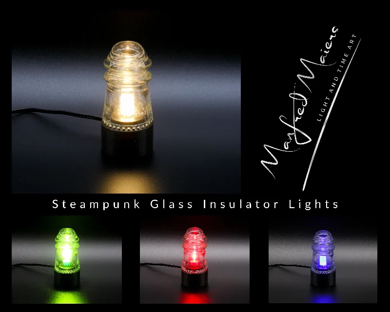 Industrial Ceiling - Mounted Lighting for Assembly Plants"The Small Lantern" Clear Insulator Lamp, Industrial Lighting, Man Cave Deco, Neo Victorian Lamp design, Cyberpunk Lamp