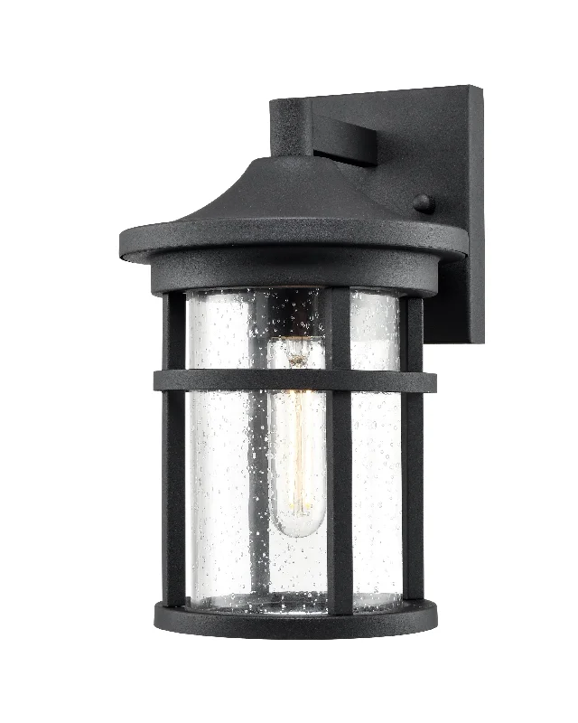 Industrial Ceiling - Mounted Lighting for Assembly PlantsNamath Outdoor Wall Sconce - Textured Black - Clear Seeded Glass - 7.75in. Extension - E26 Medium Base Industrial Ceiling - Mounted Lighting for Assembly PlantsNamath Outdoor Wall Sconce - Textured Black - Clear Seeded Glass - 7.75in. Extension - E26 Medium Base