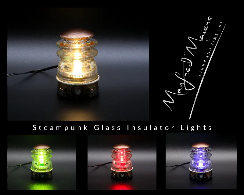 Industrial Wall - Mounted Lighting for Workshop WallsSteampunk Hemingray-56 "Dalek" Insulator Lamp