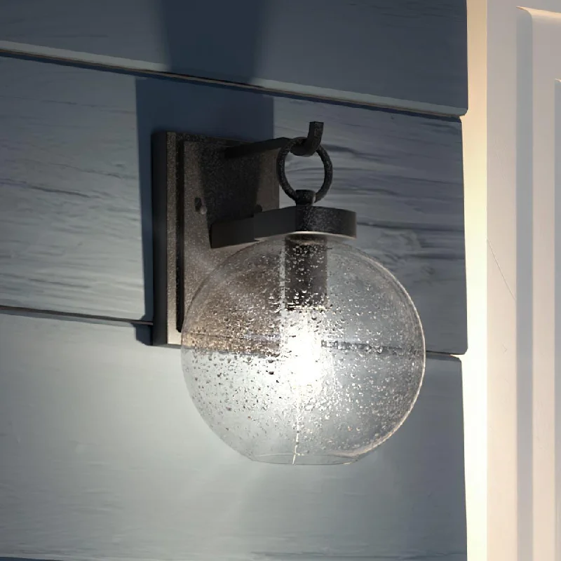 Industrial Lighting for Food Processing FactoriesUQL1511 Contemporary Outdoor Wall Light, 10.25"H x 7.25"W, Ash Black Finish, Clifton Collection