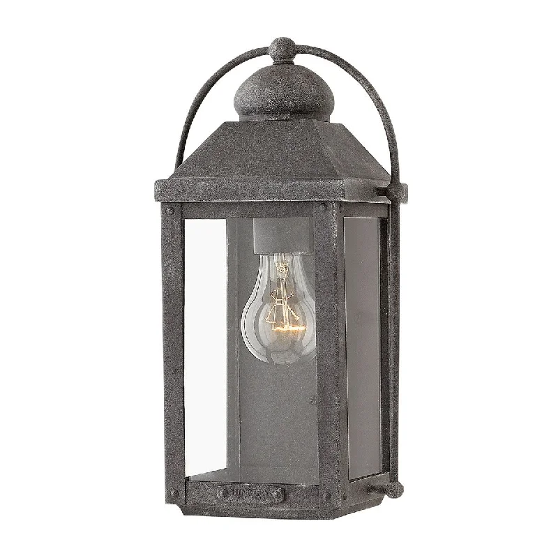 Anchorage 1/2Lt Wall Lantern - Aged Zinc E27 IP44