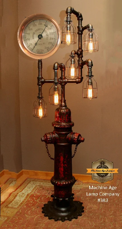 Industrial Lighting for Automotive Manufacturing PlantsSteampunk Industrial Antique Fire Hydrant Floor Lamp, #383 Industrial Lighting for Automotive Manufacturing PlantsSteampunk Industrial Antique Fire Hydrant Floor Lamp, #383