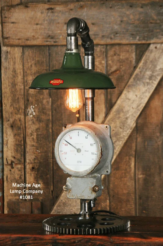 Industrial Lighting for Automotive Manufacturing PlantsSteampunk Industrial Nautical Marine Ship Gauge Lamp - #1081