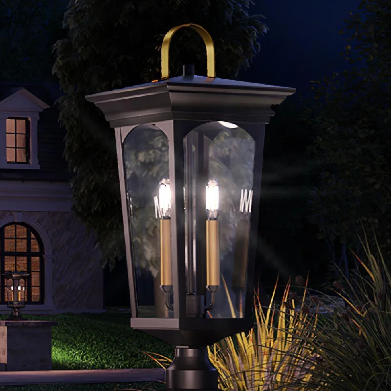 Industrial Lighting for Furniture FactoriesUHP1260 Cosmopolitan Outdoor Post/Pier Light, 23.5"H x 9"W, Midnight Black Finish, Asheville Collection Industrial Lighting for Furniture FactoriesUHP1260 Cosmopolitan Outdoor Post/Pier Light, 23.5"H x 9"W, Midnight Black Finish, Asheville Collection