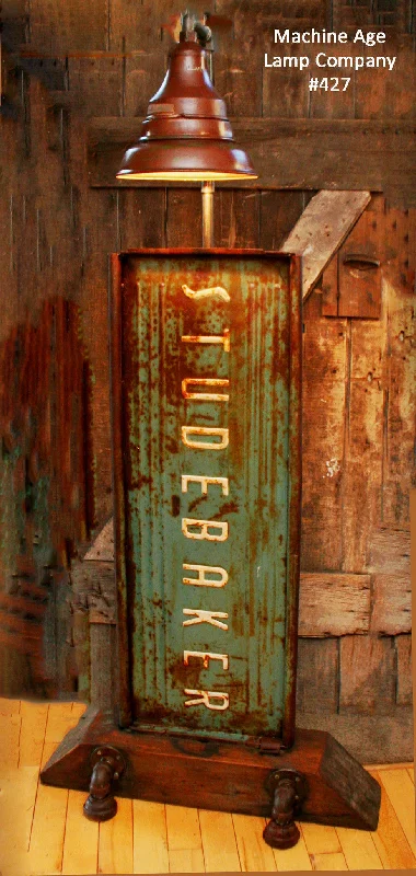 Industrial Pendant Lighting for Machine ShopsSteampunk, Industrial Lamp/Light, Antique Studebaker Tail Gate, Steam #427 Industrial Pendant Lighting for Machine ShopsSteampunk, Industrial Lamp/Light, Antique Studebaker Tail Gate, Steam #427