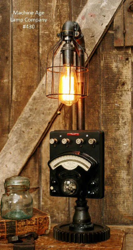 Industrial Lighting with High CRI (Color Rendering Index) for True Color PerceptionSteampunk Industrial, Antique Military Test Meter Lamp, #430 - SOLD Industrial Lighting with High CRI (Color Rendering Index) for True Color PerceptionSteampunk Industrial, Antique Military Test Meter Lamp, #430 - SOLD