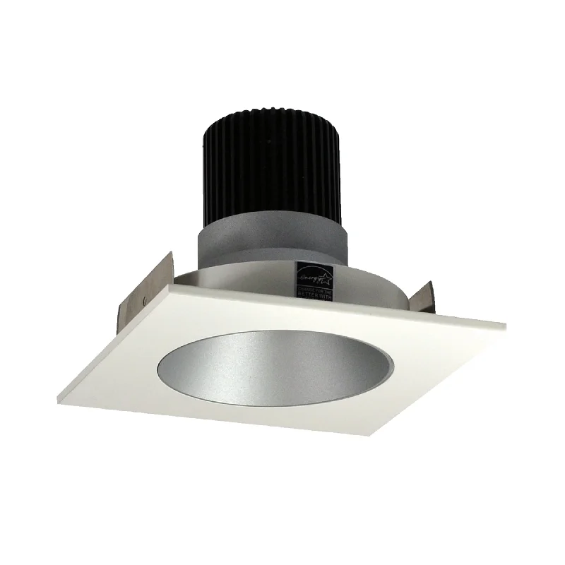 LED String Lights with Warm White GlowNora Lighting NIO-4SNDC27QHW 4" Iolite LED Square Reflector With Round Aperture, 10-Degree Optic, 800lm / 12W, 2700K - Haze Reflector / White Flange