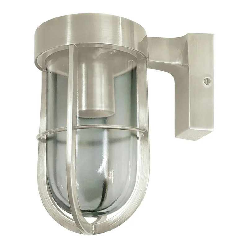 asian - inspired wall lamps with bamboo or paper shades for a zen - like Dursey Outdoor Wall Light - Satin Nickel / Antique Brass asian - inspired wall lamps with bamboo or paper shades for a zen - like Dursey Outdoor Wall Light - Satin Nickel / Antique Brass