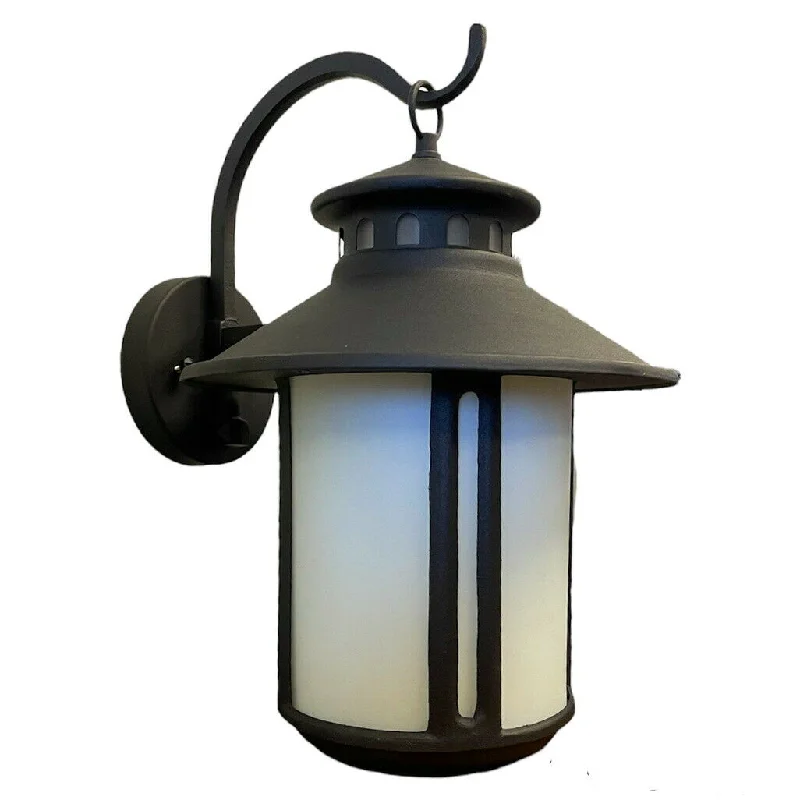Trans Globe Lighting PL-45951BK-LED One Light GU24 LED Outdoor Wall Mount Lantern in Black Finish Trans Globe Lighting PL-45951BK-LED One Light GU24 LED Outdoor Wall Mount Lantern in Black Finish