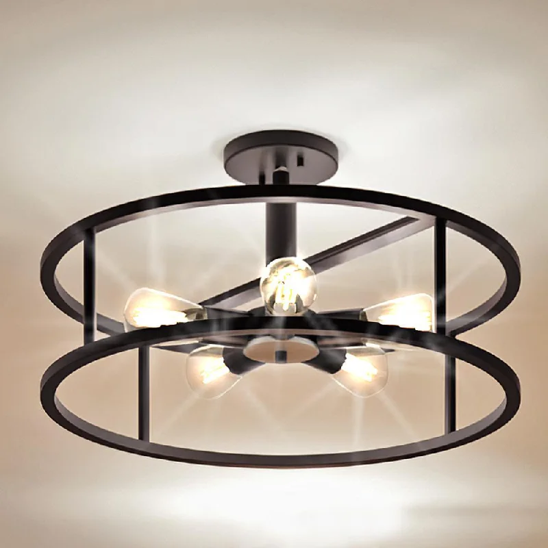 Industrial Emergency Lighting for Safety in FactoriesUQL3191 Scandinavian Ceiling Light, 11.75"H x 20"W, Estate Bronze Finish, Arvada Collection