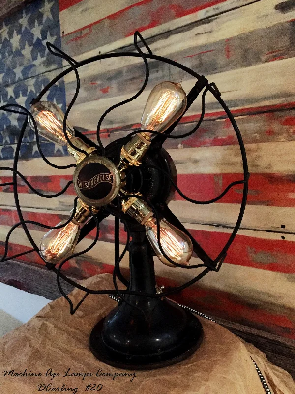 Industrial Lighting for Textile MillsSteampunk Vintage Early 1900’s Westinghouse Fan Lamp , # DC20 sold