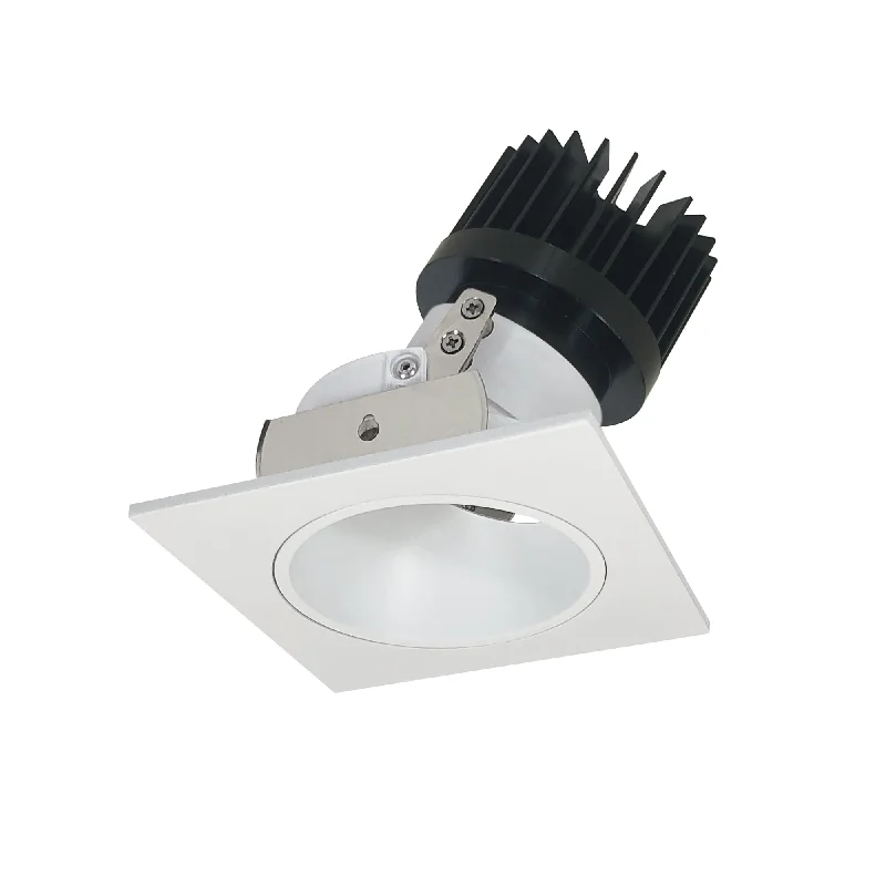 String Lights for Restaurant Outdoor SeatingNora Lighting NIO-4SD27XMPW/HL 4" Iolite LED Square Adjustable Reflector With Round Aperture, 1500lm/2000lm (varies by housing), 2700K - Matte Powder White Reflector / Matte Powder White Flange