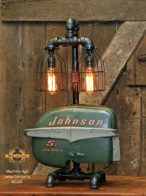 Industrial Lighting for Automotive Manufacturing PlantsSteampunk Industrial / Boat Motor / Nautical / Marine / Cabin /  Lamp #2220