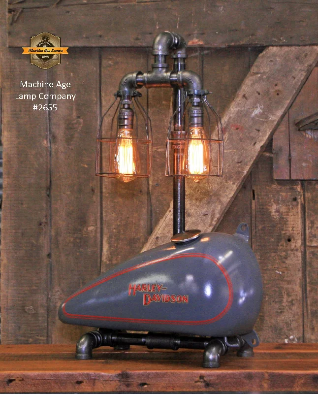 Waterproof Industrial Lighting for Wet AreasSteampunk Industrial, Motorcycle HD Gas Tank Lamp  #2655