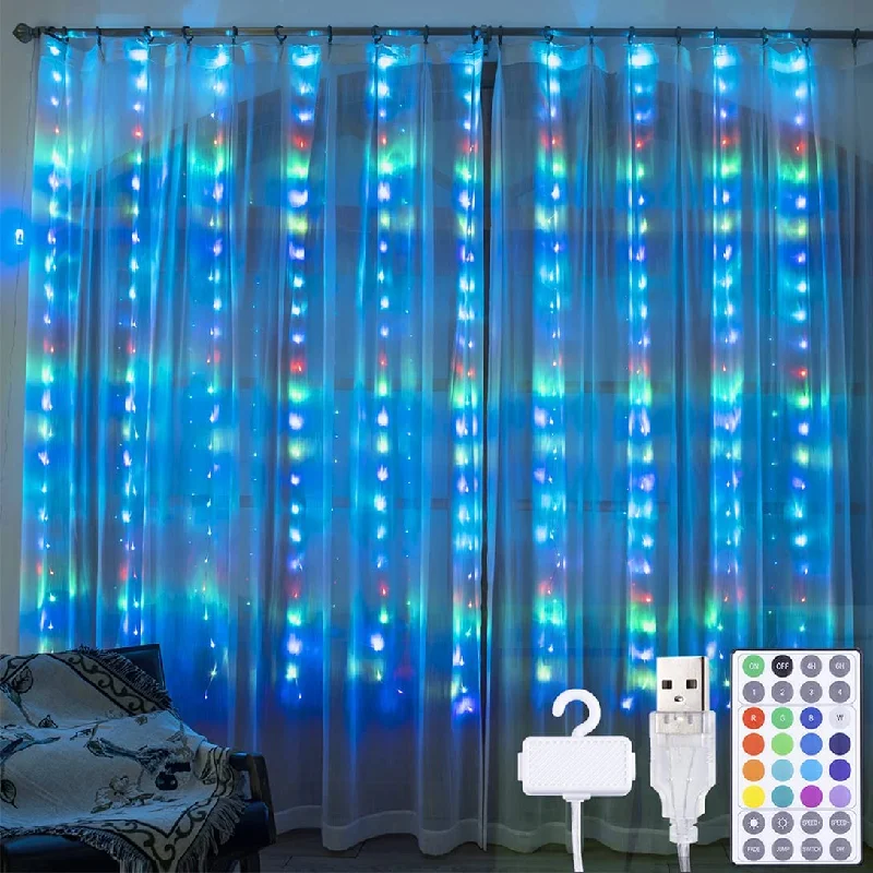 Waterproof String Lights for Patio Decor9.8 x 10.8ft 300 LED Curtain Lights for Wedding and Event Backdrops Waterproof String Lights for Patio Decor9.8 x 10.8ft 300 LED Curtain Lights for Wedding and Event Backdrops