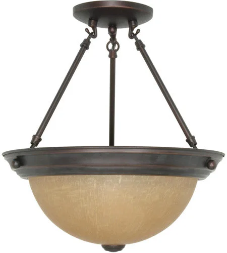Nuvo Lighting 60-43109LED Signature Collection Two Light Energy Star Efficient GU24 Semi Flush Ceiling Fixture in Mahogany Bronze Finish Nuvo Lighting 60-43109LED Signature Collection Two Light Energy Star Efficient GU24 Semi Flush Ceiling Fixture in Mahogany Bronze Finish
