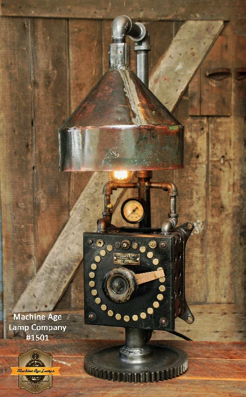 Industrial Lighting for Electronics ManufacturingSteampunk Industrial / Westinghouse / Rheostat / Copper Shade / Lamp #1501 sold