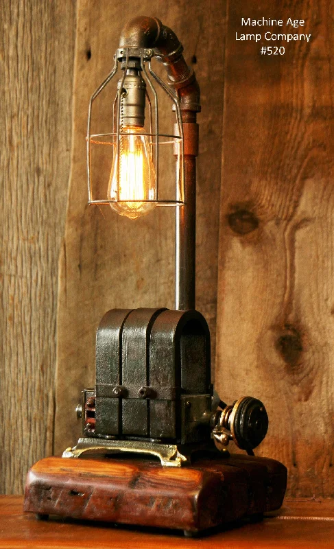 Industrial Lighting for Automotive Manufacturing PlantsSteampunk, Industrial Steam Gauge Lamp Henricks Magneto #520 - SOLD Industrial Lighting for Automotive Manufacturing PlantsSteampunk, Industrial Steam Gauge Lamp Henricks Magneto #520 - SOLD
