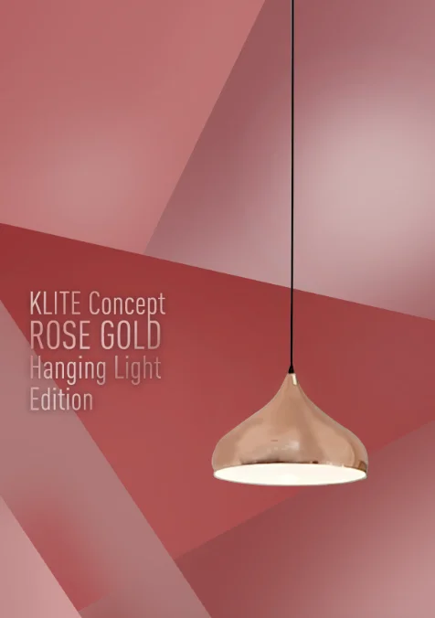 Teardrop Rosegold Hanging Light