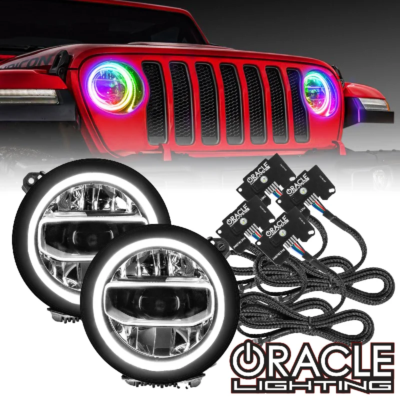 ORACLE Lighting Jeep Wrangler JL ColorSHIFT RGB+W Headlight DRL Upgrade Kit